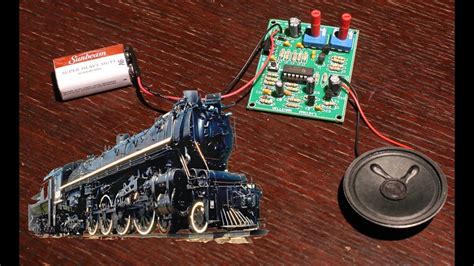 With the flick of a switch you can go from the rumble and horn of a diesel to the chuff and whistle of a steam locomotive. . Model train sound generator